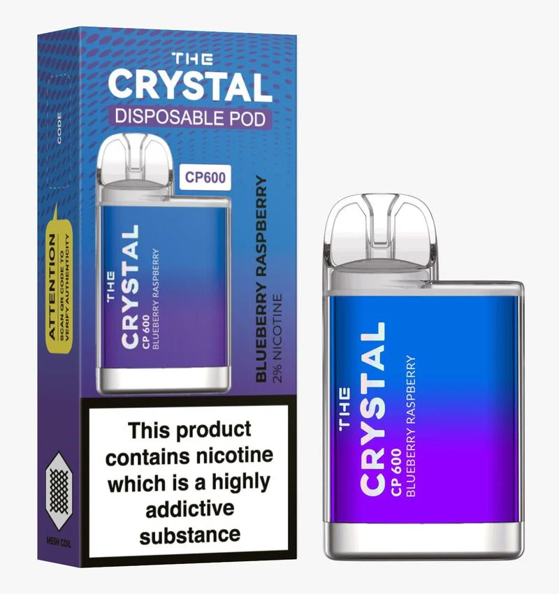 Το Crystal CP600 Vape μιας χρήσης - Blueberry Raspberry - Κουτί των 10