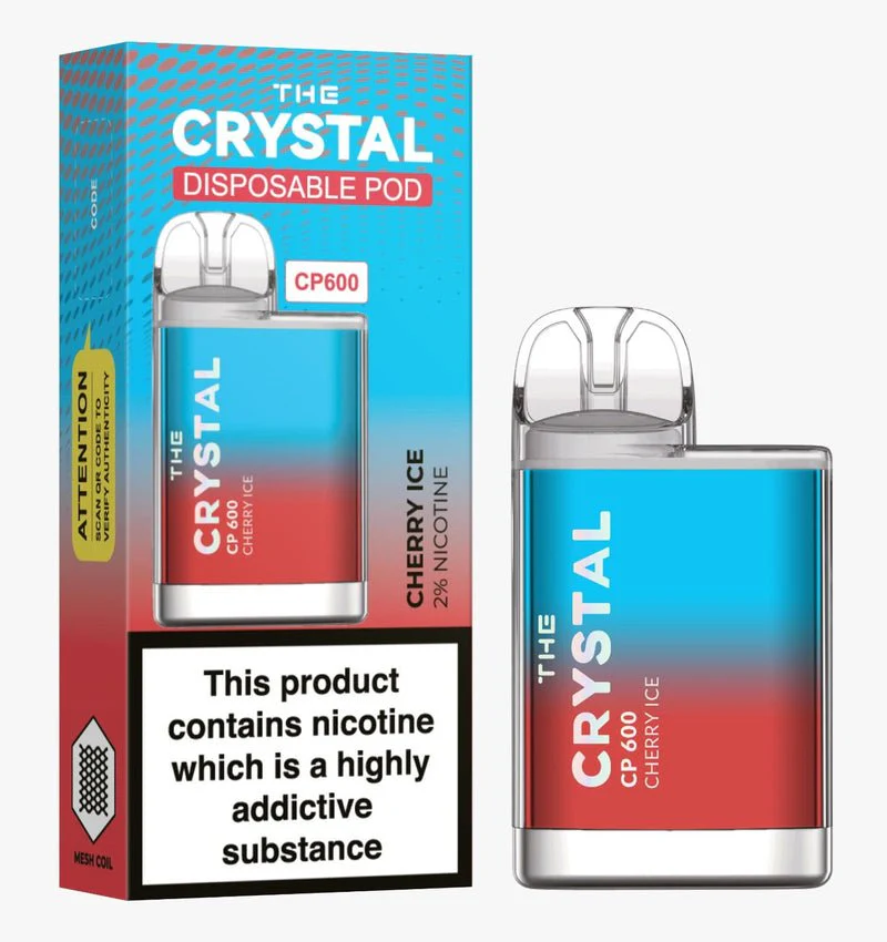 Το Crystal CP600 - Vape μιας χρήσης - Cherry Ice - Κουτί των 10