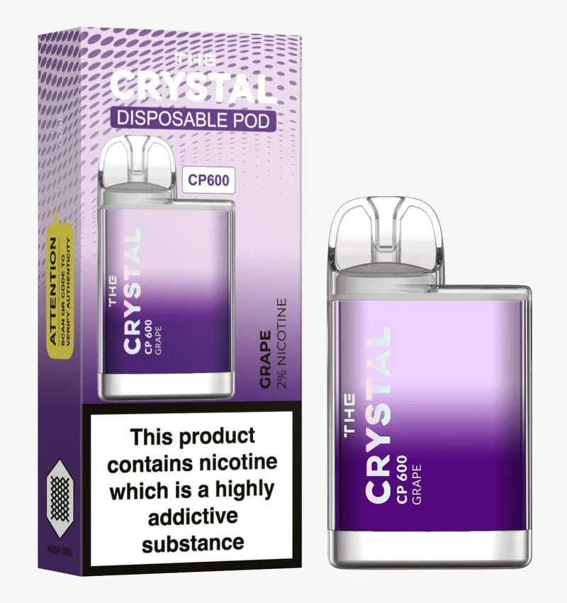 Το Crystal CP600 Vape μιας χρήσης - Σταφύλι - Κουτί των 10