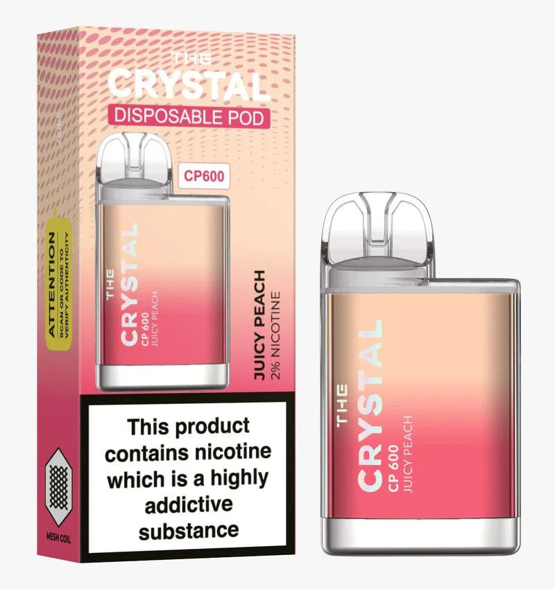 Αγοράστε το Crystal CP600 Vape μιας χρήσης - Juicy Peach - Κουτί των 10