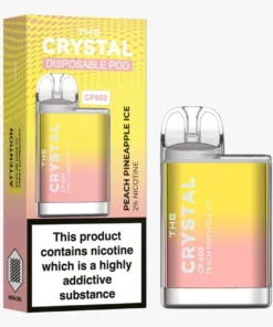 Αγοράστε το Crystal CP600 Vape μιας χρήσης - Παγωτό Peach Pineapple - Κουτί των 10