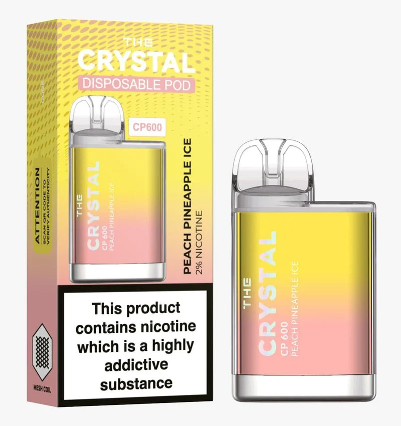 Αγοράστε το Crystal CP600 Vape μιας χρήσης - Παγωτό Peach Pineapple - Κουτί των 10