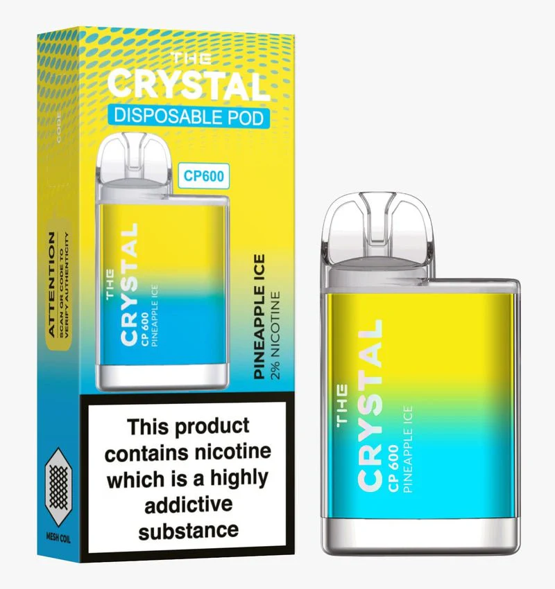 Αγοράστε το Crystal CP600 Vape μιας χρήσης - Παγωτό ανανά - Κουτί των 10