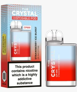 Αγοράστε το Crystal CP600 Vape μιας χρήσης - Strawberry Ice Burst - Κουτί των 10