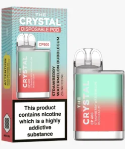 Αγοράστε το ηλεκτρονικό τσιχλόφουσκα Crystal CP600 μιας χρήσης - Φράουλα Καρπούζι - Κουτί των 10