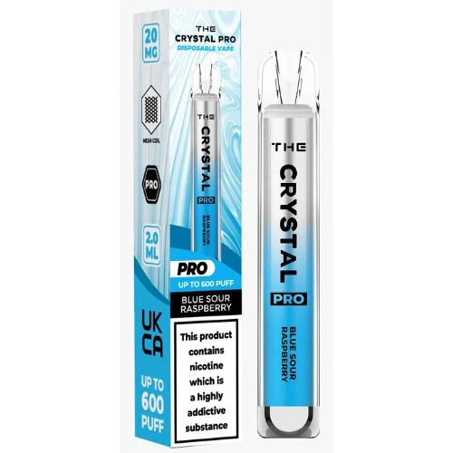 Το Crystal Pro 600 Vape μιας χρήσης - Blue Sour Raspberry - Κουτί των 10