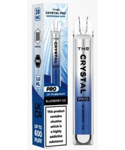 Αγοράστε το Crystal Pro 600 Vape μιας χρήσης - Blueberry Ice - Κουτί των 10
