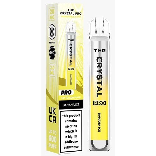 Αγοράστε το Crystal Pro 600 Vape μιας χρήσης - Banana Ice - Κουτί των 10