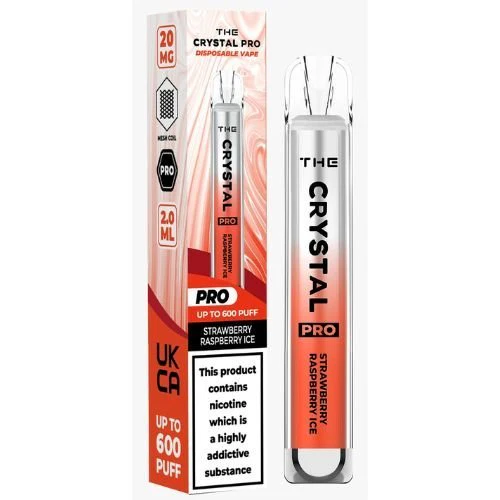 Το Crystal Pro 600 μιας χρήσης Vape - Φράουλα-Βατόμουρο - Κουτί των 10