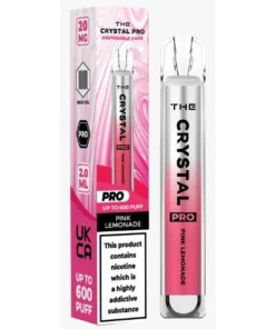 Αγοράστε το Crystal Pro 600 Vape μιας χρήσης - Ροζ Λεμονάδα - Κουτί των 10