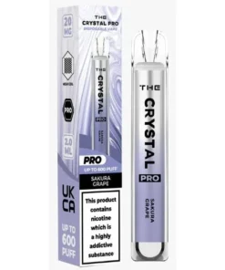 Το Crystal Pro 600 Vape μιας χρήσης - Sakura Grape - Κουτί των 10